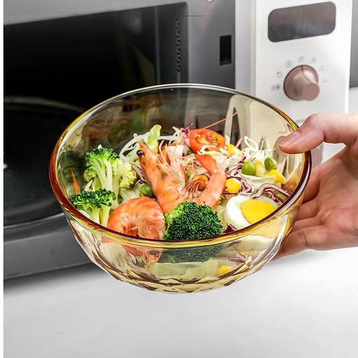 【活动2只】6.6寸大碗面碗透明玻璃碗汤碗碗透明碗家用面碗家庭