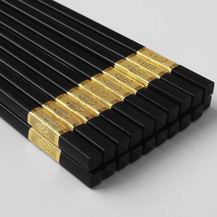 筷子家用家庭高档合金防滑防霉耐高温快子不发霉轻奢高端筷子创意