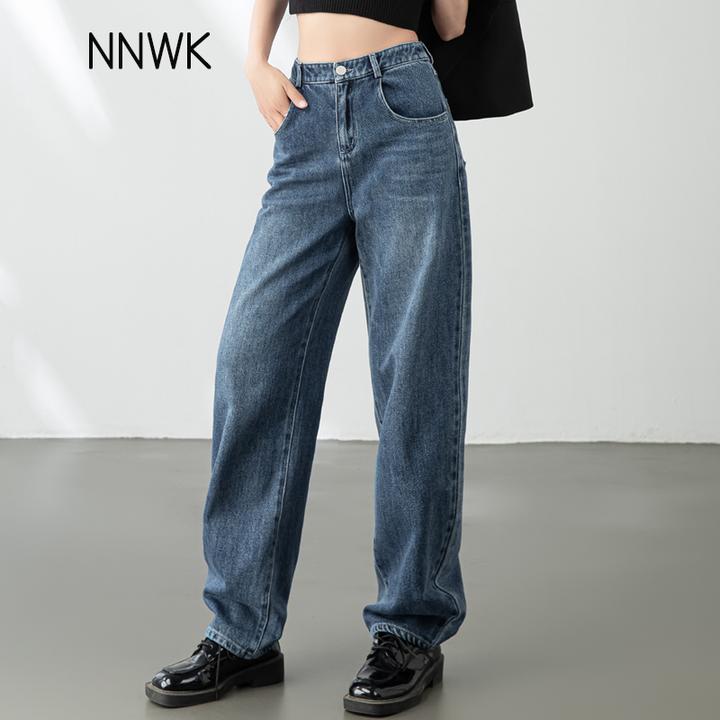 镰刀牛仔裤女2025新款春秋季香蕉裤宽松高腰裤子女式阔腿裤弯刀裤