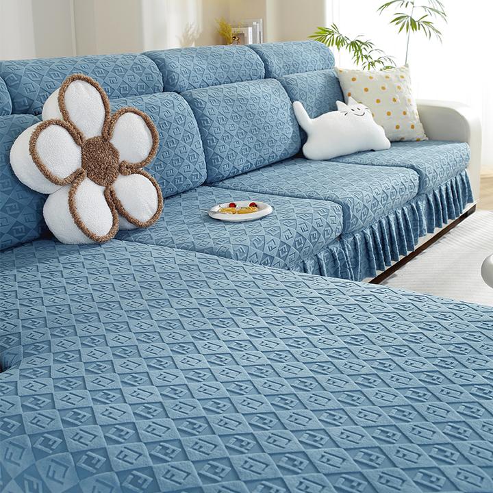 裙边律动盖布巾沙发套罩弹力全包套防滑沙发垫四季靠背巾盖布无