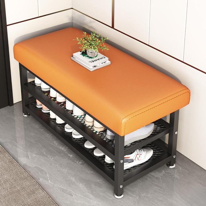 换鞋凳家用收纳凳坐式客厅穿鞋凳入户鞋柜坐凳一体储物架坐垫鞋架