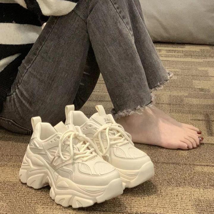 老爹鞋女款增高2024春季新款百搭小个子显高厚底炸街运动鞋女