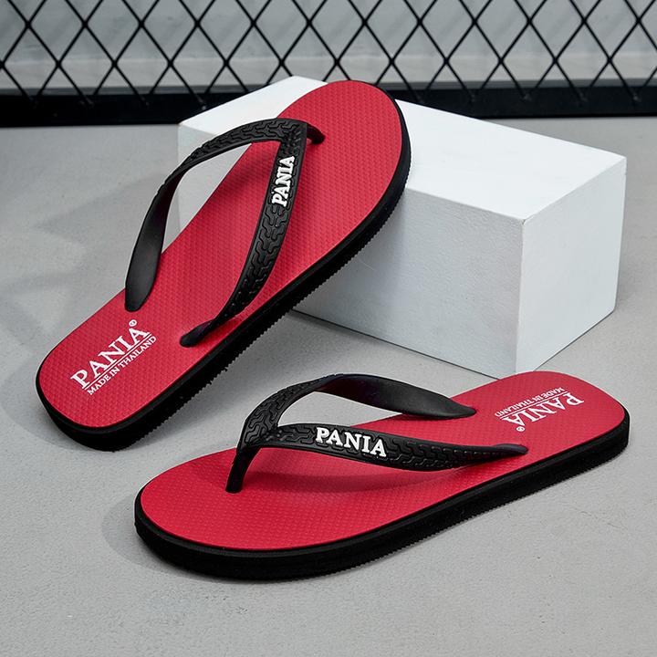 PANIA泰国进口天然橡胶人字拖鞋男夏季休闲沙滩夹脚软底时尚户外