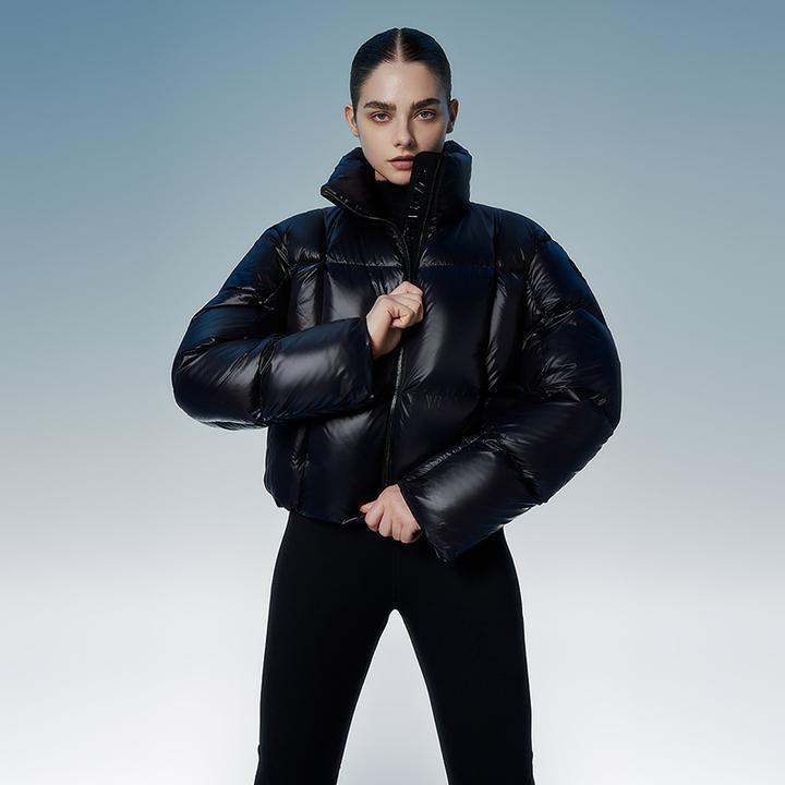 【达人优选】坦博尔新款立领短款羽绒服TBF550390Z