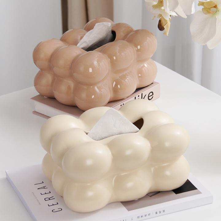 art city/艺泽园奶油ins风可爱棉花糖纸巾盒摆件客厅现代抽纸盒