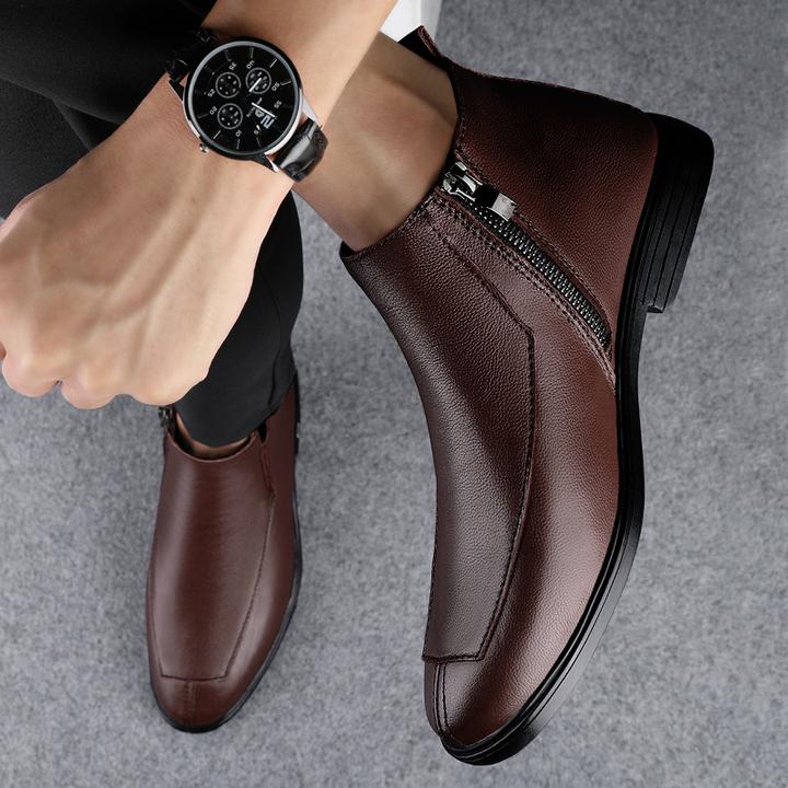 男鞋秋冬季新款休闲皮鞋牛皮软底正装鞋时尚商务休闲鞋防滑透气