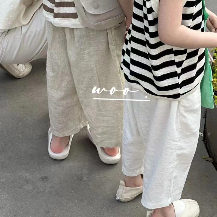 韩版童装2025夏季新款小童防蚊裤男女童休闲纯棉九分裤宝宝薄款裤