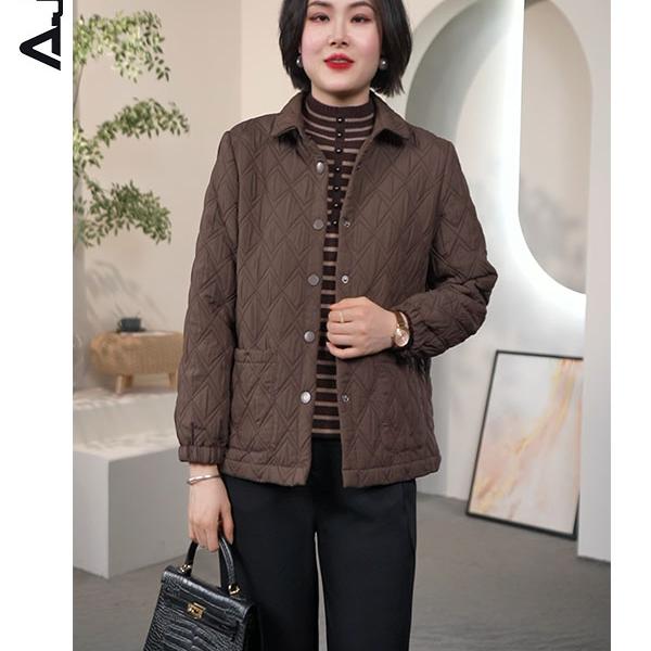 阿吉多长袖棉服女2025年新款冬季短款小个子外套夹棉轻薄小棉袄