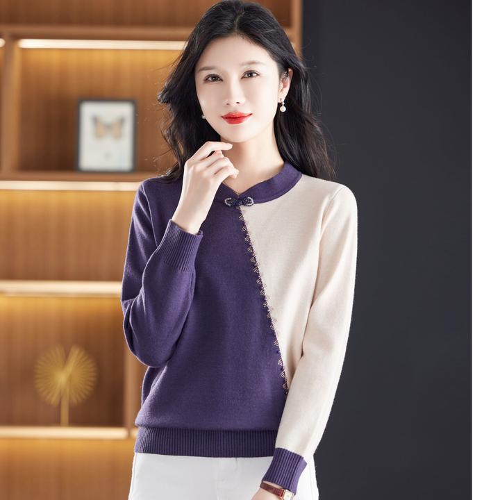 2024半洋气毛衫女宽松大码毛衣秋冬长袖针织打底衫百搭