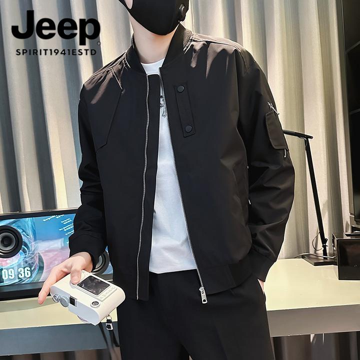 黑色工装夹克男士春秋季高级感痞帅外套男生潮牌炸街高端休闲上衣