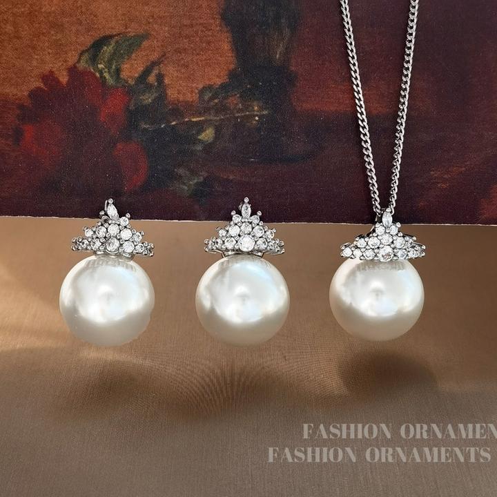 铜合金项链 925银针轻奢复古耳钉项链高级感耳环气质小众