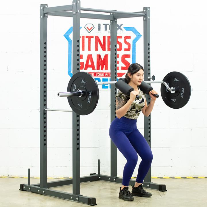 商用2.2米深蹲杠铃杆肩颈保护健身奥杆电镀杠铃腿部臀部肩部训练