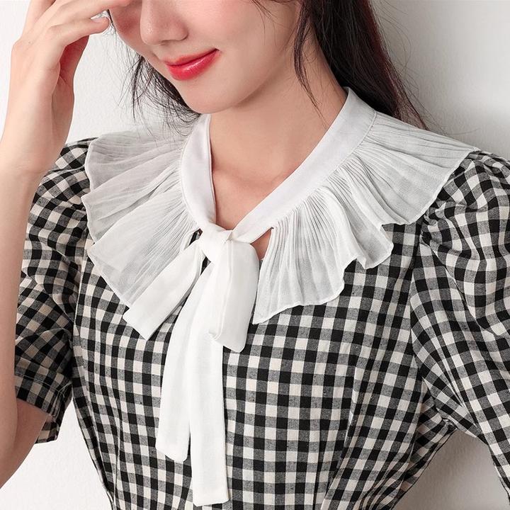 假领子女娃娃领春季外搭大领子毛衣卫衣系带配裙子装饰披肩假领子