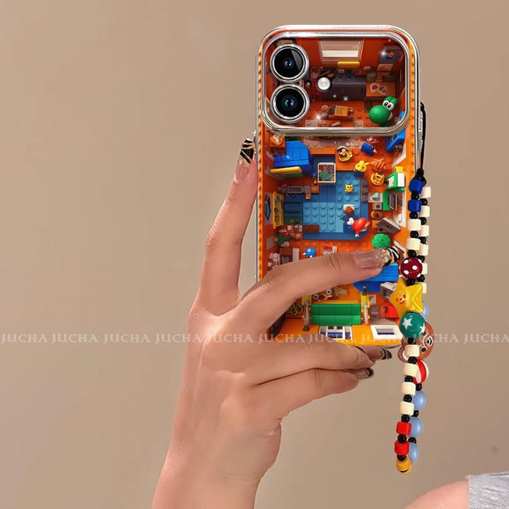 乐高马里奥适用苹果16promax手机壳高颜值新款iphone15硅胶14外壳