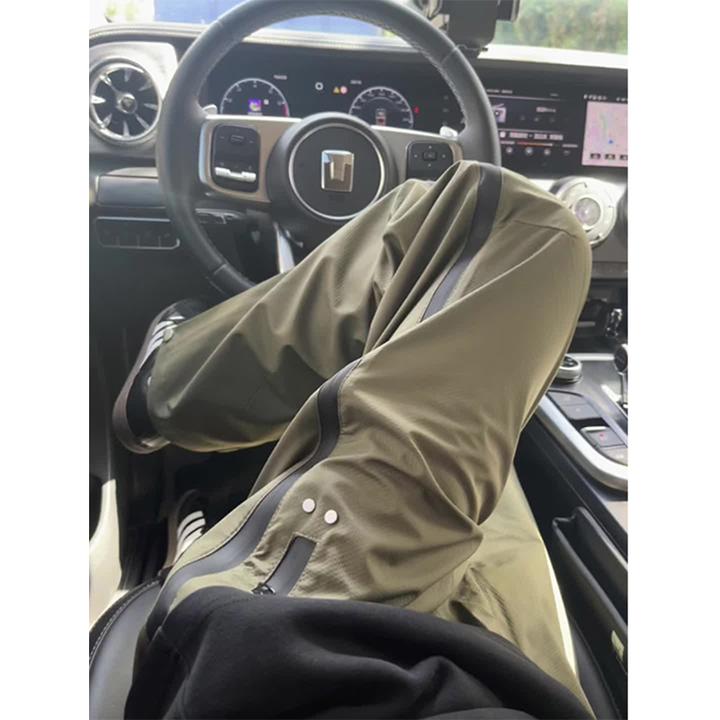 军绿色工装裤男夏季三防软壳侧拉链冲锋裤登山防水防风鸟家速干裤