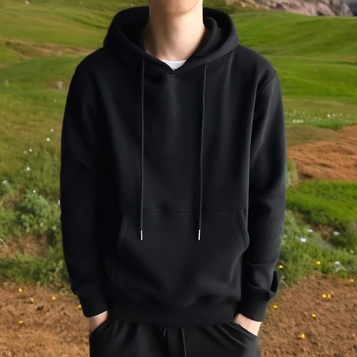 卫衣男潮牌秋冬季加绒加厚休闲帅气长袖T恤男士宽松连帽上衣外套