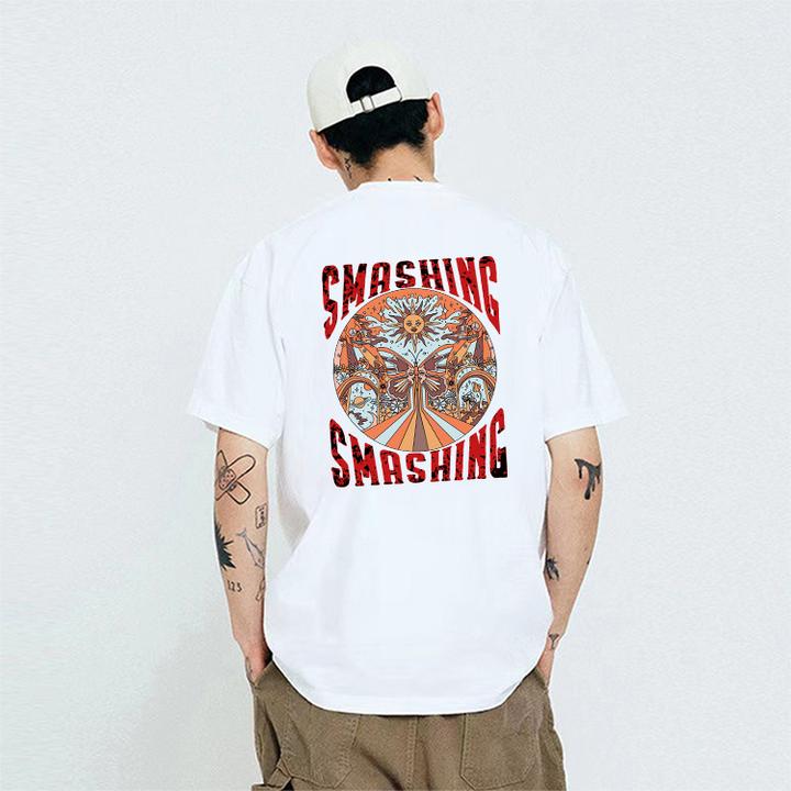 【品质男装】重磅纯棉潮流短袖男女同款宽松百搭外穿白色T恤男装