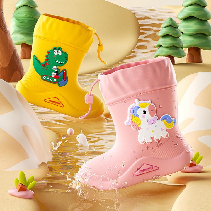小学生雨鞋加厚耐磨水鞋卡通防水防滑橡胶鞋男童女款小朋友雨靴