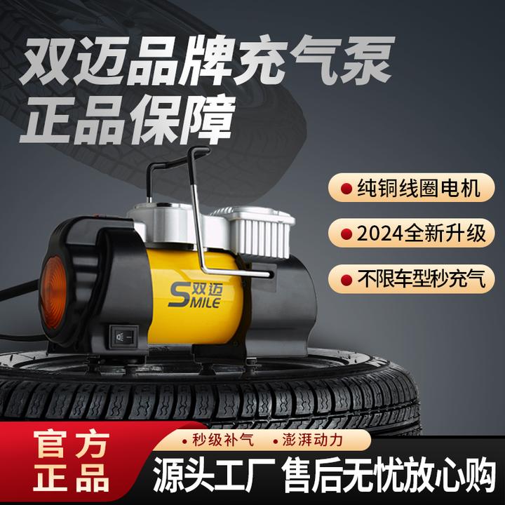 双迈车载充气泵便携式车用轿车SUV汽车轮胎高压应急电动打气泵12V