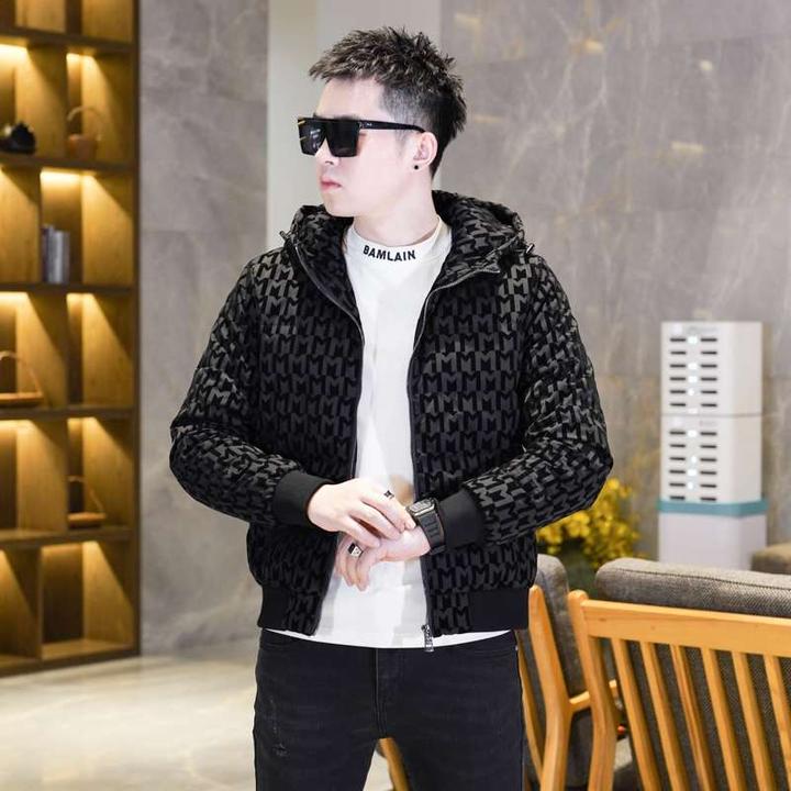 欧洲站冬季新款防寒连帽白鸭绒外套男士高端潮流休闲保暖羽绒服男