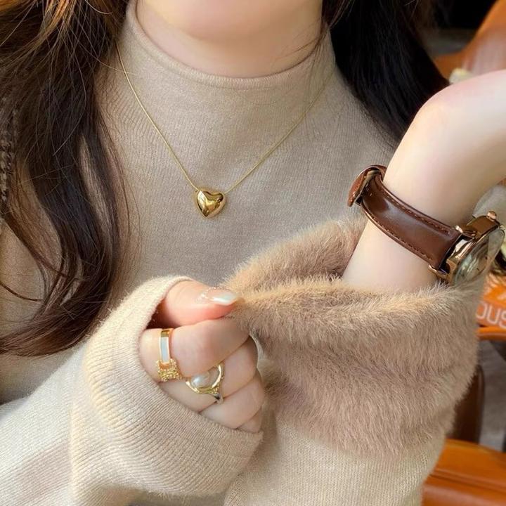 加绒毛衣女加厚一体绒秋冬2024新款保暖打底衫上衣针织半高领内搭