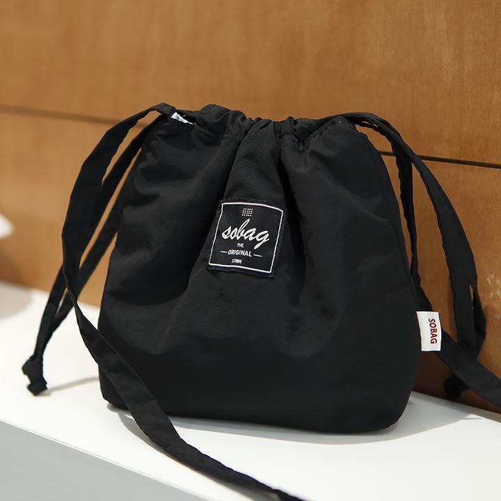 SoBag休闲可爱防水尼龙斜挎单肩帆布小包女设计感纯色简约小布袋