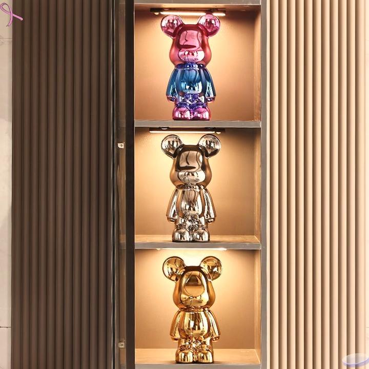 28cm电镀暴力熊摆件全套玄关电视酒柜子乔迁创意轻奢餐边柜装饰品