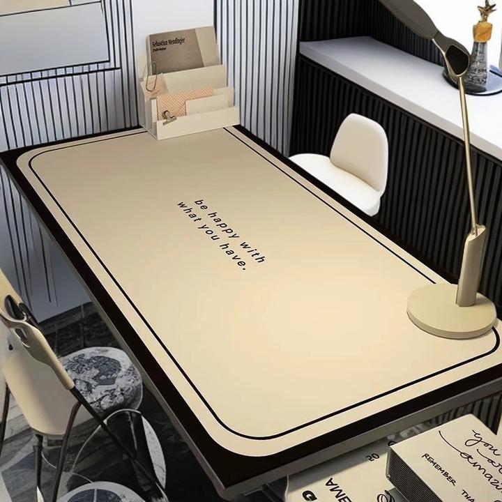 家用简约餐桌垫免洗防油防水防烫轻奢高级感皮革桌布客厅茶几垫子