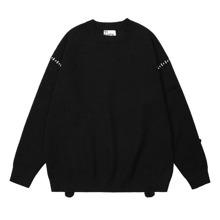 高品质2025新款毛衣男款秋冬款宽松百搭套头圆领潮流针织上衣毛衣