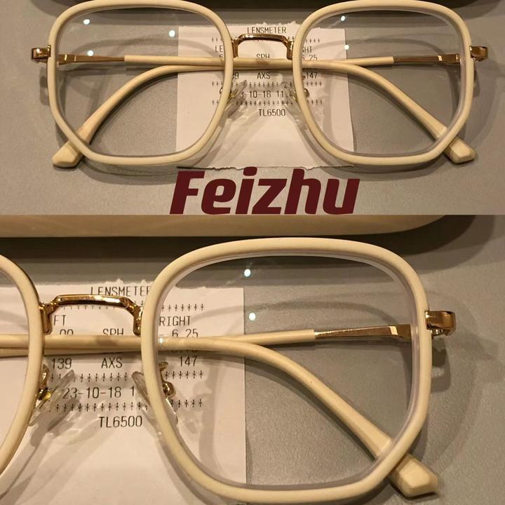 小红书同款大框显瘦素颜神器奶白色可配近视有度数眼镜男女学生