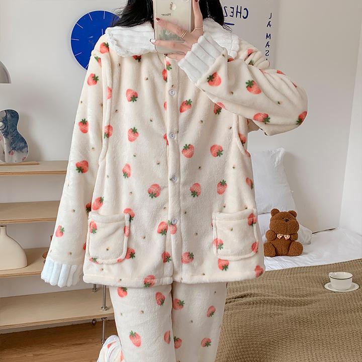 【亏本清仓】孕妇睡衣秋冬款加厚加绒珊瑚绒月子服冬季产后哺乳喂奶