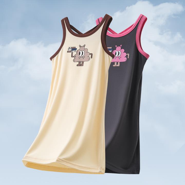 60支外穿连衣裙女童印花夏季公主女孩女大童儿童吊带女孩柔软亲肤