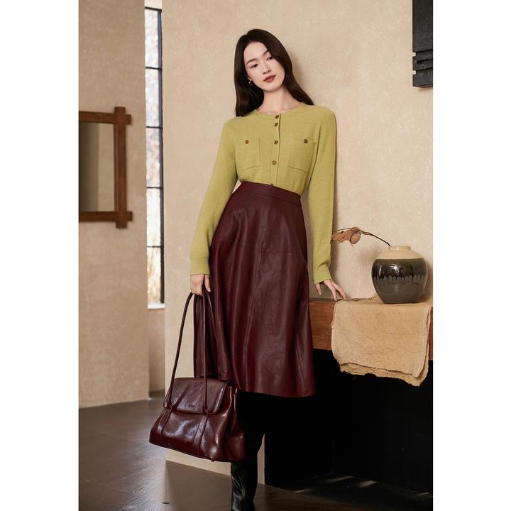 【美丽诺羊毛+羊绒】YINER音儿冬新款毛针织衫慵懒风上衣8C34506040