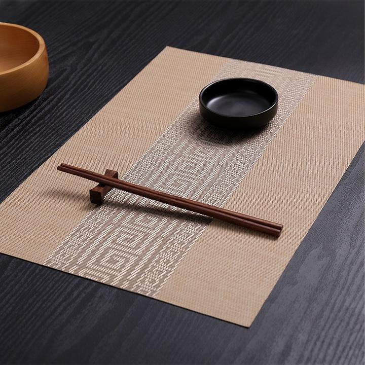 新中式餐垫隔热垫高级感餐桌垫轻奢西餐布垫中国风防水菜垫碗垫子