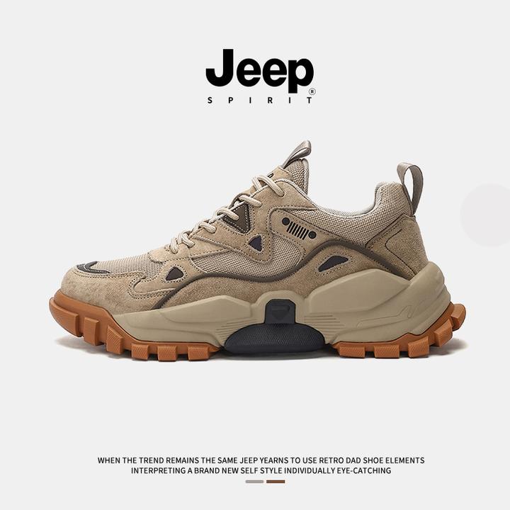 JEEPSPIRIT吉普男鞋轻便休闲百搭运动鞋户外登山时尚徒步老爹鞋男
