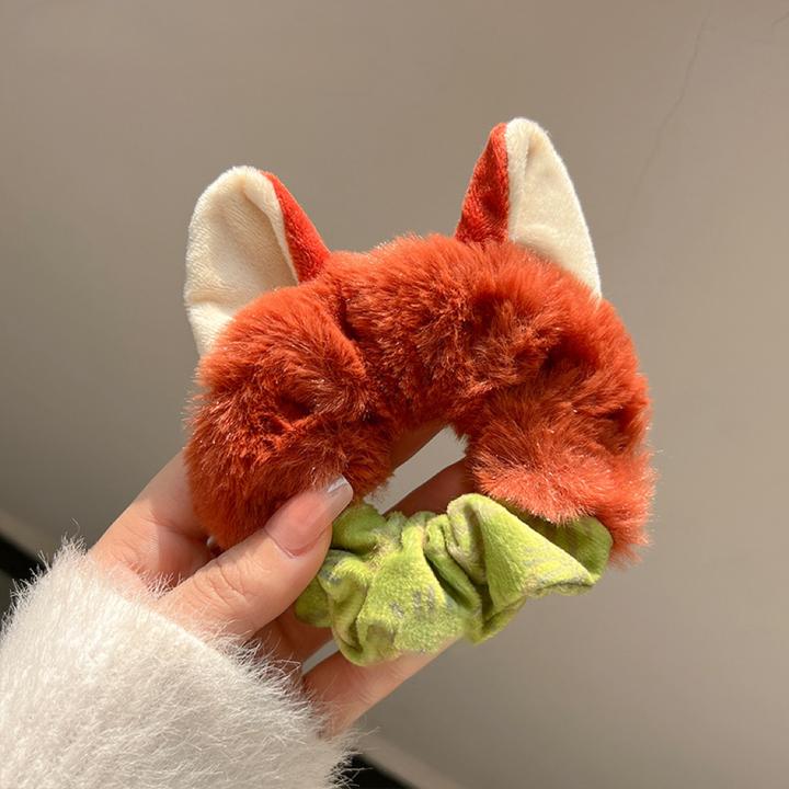 卡通疯狂动物城朱迪尼克毛绒发圈头绳皮筋束发带发饰品可爱发绳