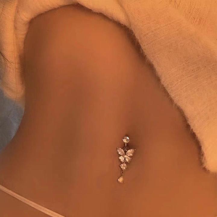 肚脐钉贴球免打孔无需穿孔无洞假百搭贴欧美朋克太辣妹仿穿刺饰品