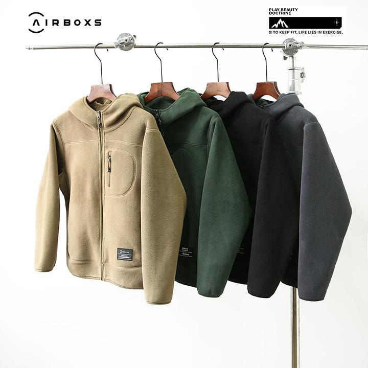 620克双面绒！抗静电 男女同款情侣款户外休闲保暖摇粒绒连帽外套