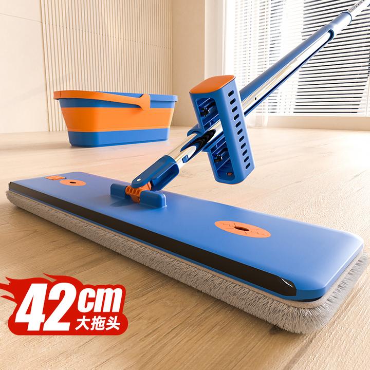 【索邦/sobam】懒人多功能免手洗平板大拖把款（四布六布和加桶配置）