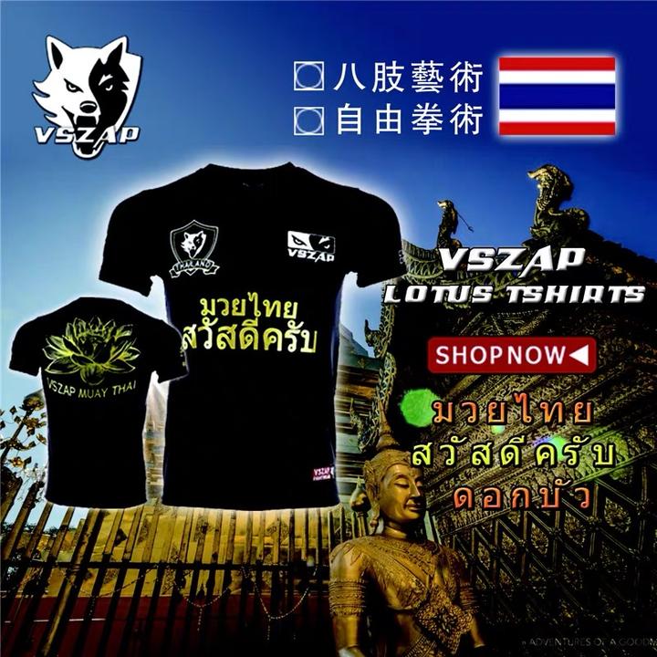 VSZAP播求莲花健身短袖夏季速干训练圆领户外拳击透气格斗纯棉