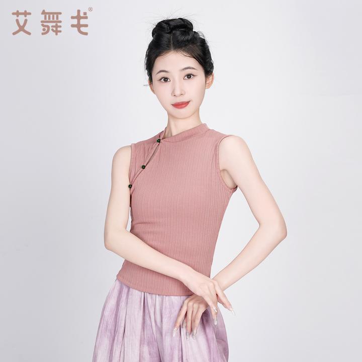古典舞练功服女中国风改良旗袍舞蹈上衣现代舞形体服无袖修身背心