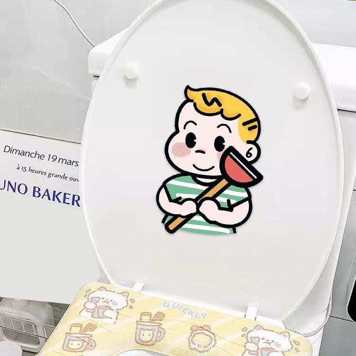 //映调创意马桶除臭贴自粘式去异味留香贴厕所卡通装饰消臭贴