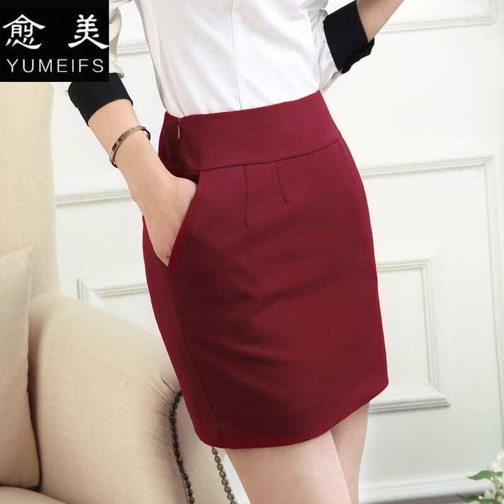 春秋职业装时尚范包臀裙女士短裙半身裙面试正装工作裙口袋一步裙