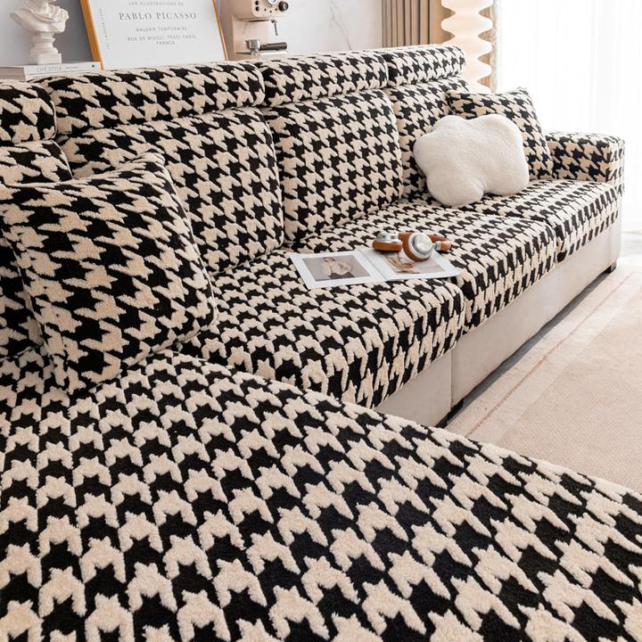 (千语) 想未秋冬沙发套笠毛绒沙发坐垫通用简约现代防滑加厚全包