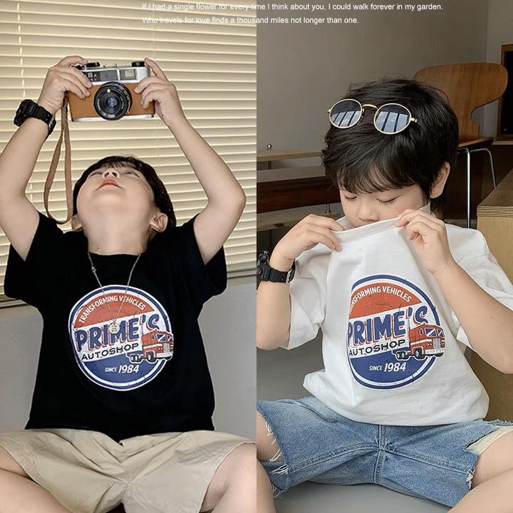 童装男童纯棉短袖t恤中小童吸汗百搭上衣夏装新款儿童男孩打底衫T