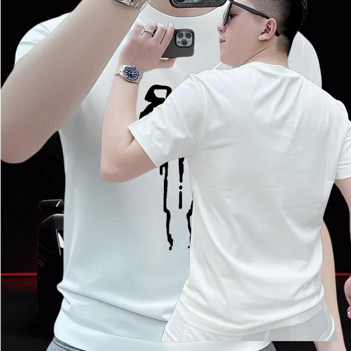 2024男士轻奢简约痞帅气质潮流百搭T恤时尚个性高级感帅气短袖