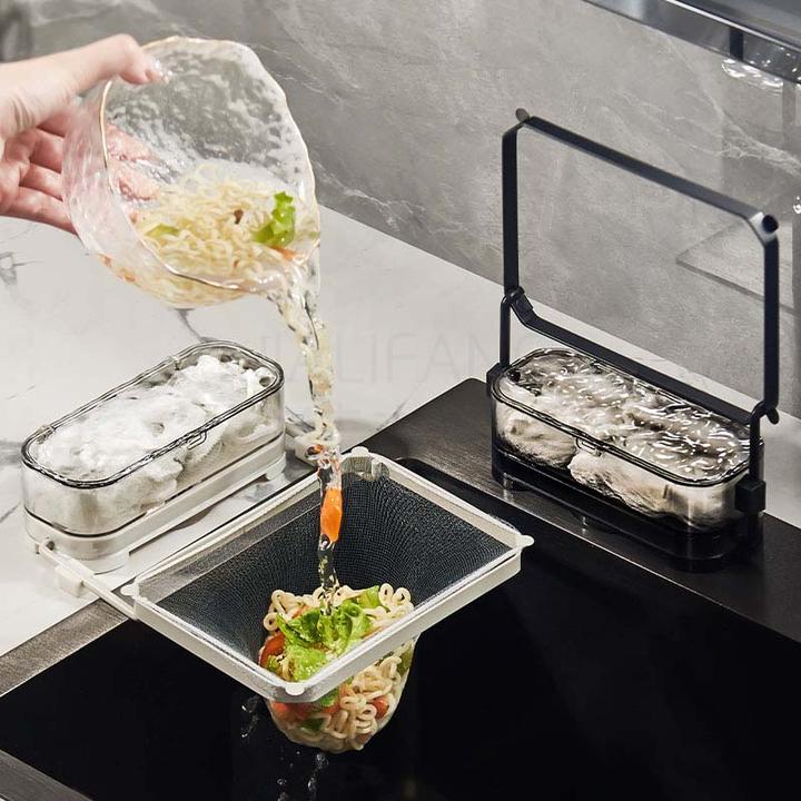 【佳立方】波纹吸盘水槽置物架带过滤网家用厨余剩饭剩菜残渣过滤网