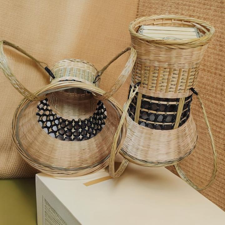 儿童竹编背篓舞蹈道具手工编织装饰收纳筐，贵州民间传统工艺制作。