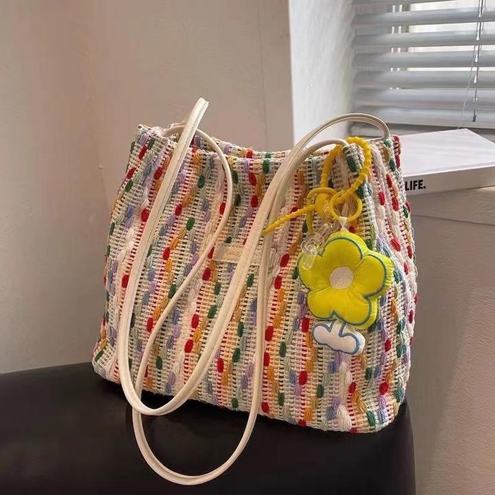 流行包包女大容量新款编织单肩包高级质感时尚百搭托特包小众百搭