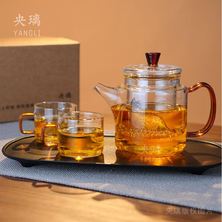 央璃新神奇壶家用茶具泡茶专用带过滤茶水分离大容量耐热壶